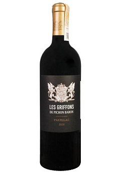 Les Griffons de Pichon Baron AOC Pauilac Червоне Сухе 0.75 л les griffons de pichon baron aoc pauilac красное сухое 0.75л