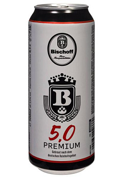Пиво Bischoff Premium Lager 5% светлое ж/б 0.5 л пиво bischoff premium lager 5% светлое ж/б 0.5 л