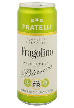 Напиток винный Fratelli Fragolino Bianco Белый Полусладкий ж/б 0.33 л напиток винный fratelli fragolino bianco белый полусладкий ж/б 0.33 л