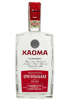 водка xaoma оригинальная на мин.воде региона боровое 0.5 л