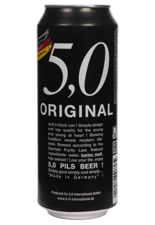 Пиво 5.0 Original Pils 5% светлое ж/б 0.5 л