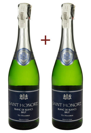 Набор вина Saint Honore Brut Белое Брют 0.75 л  (набор 2 х 0.75 л) фото Набор вина Saint Honore Brut Белое Брют 0.75 л  (набор 2 х 0.75 л)