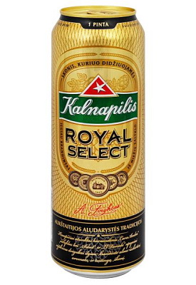 пиво kalnapilis royal select 5,6% ж/б 0.568 л