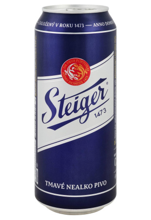 Пиво Steiger б/а темное фильтрованное ж/б 0.5 л 