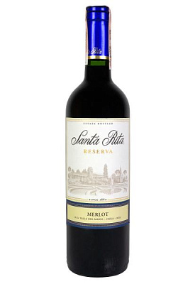 santa rita reserva merlot красное сухое 0.75 л