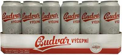 упаковка пиво budweiser бочковое  ( 4% светлое ж/б 0.5 л 24 шт )