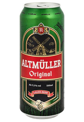 пиво altmuller светлое 5,1% ж/б 0.5 л