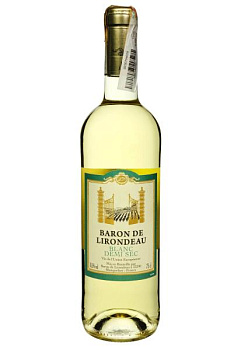 Baron de Lirondeau Белое Полусухое 0.75 л baron de lirondeau белое полусухое 0.75 л