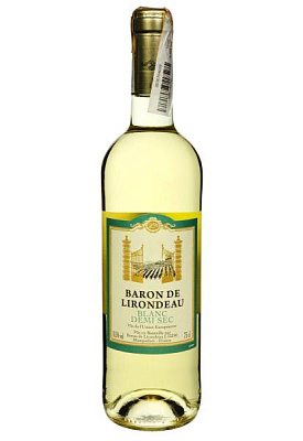 baron de lirondeau белое полусухое 0.75 л