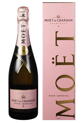 шампанское moet & chandon imperial rose brut в коробке 0.75л