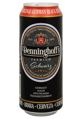 пиво denninghoff's schwarz темное ж/б 0.5 л 