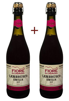 Набор вина Fiore di Cremona Lambrusco Dell`Emilia IGT Rosso 0.75 (набор 2 х 0.75 л) набор вина fiore di cremona lambrusco dell`emilia igt rosso 0.75 (набор 2 х 0.75 л)