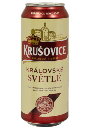 Пиво Krusovice Svetle 4,2% светлое ж/б 0.5 л