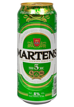 Пиво Martens Premium 5% светлое ж/б 0.5 л пиво martens premium 5% светлое ж/б 0.5 л