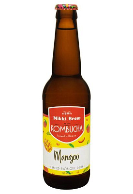 напиток mikki brew слабогазированный комбуча mangoo 0.35 л