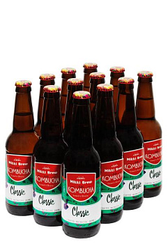 упаковка напитка mikki brew комбуча classic ( слабогазированный 0.35 л 12 шт )