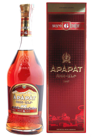 Коньяк АрАрАт Ани 6 лет в коробке 0.7 л