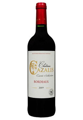 chateau cazalis cuvee seduction 2019 bordeaux красное сухое 0.75 л