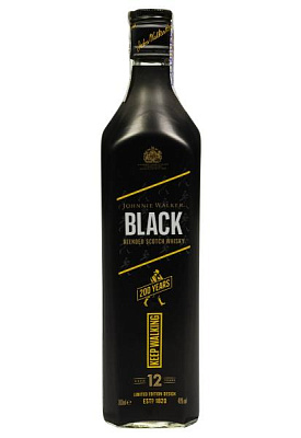 виски johnnie walker black label icon 12 y.o. 0.7 л