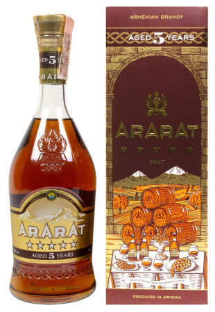 Бренди АрАрАт 5 лет в коробке Limited Edition 0.7 л