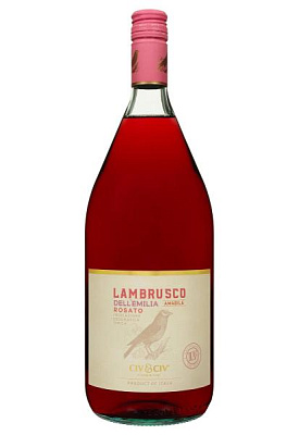 civ&civ lambrusco dell'emilia rosato amabile розовое полусладкое 1.5 л 