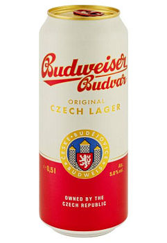 Пиво Budweiser Budvar 5% светлое ж/б 0.5 л пиво budweiser budvar 5% светлое ж/б 0.5 л