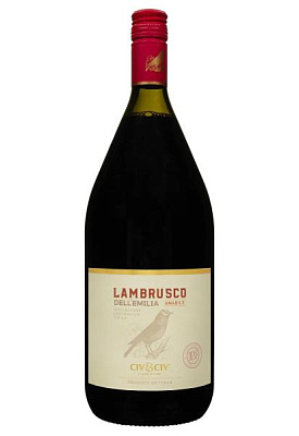 civ&civ lambrusco dell'emilia rosso amabile красное полусладкое 1.5 л