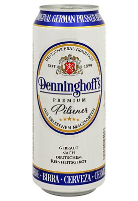 пиво denninghoff's pilsener светлое ж/б 0.5 л 