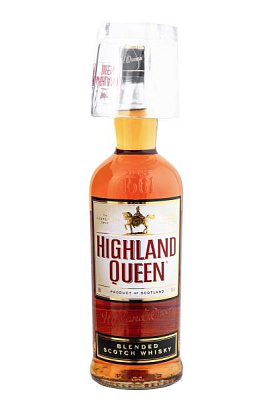 виски highland queen c бокалом 1 л