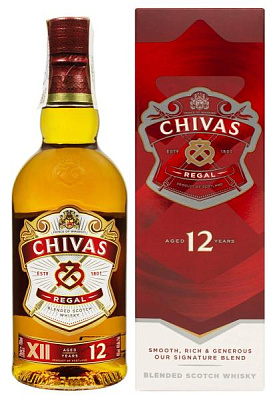 виски chivas regal 12 y.o. в коробке 0.7 л