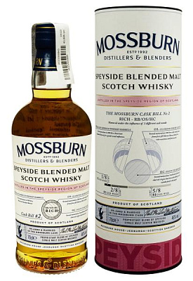 виски mossburn speyside blended malt scotch 0.7 л