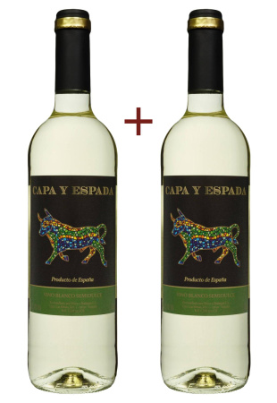 Набор вина Capa y Espada Vino blanco semidulce Белое Полусладкое 0.75 (набор 2 х 0.75 л)