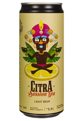 пиво mikki brew citra светлое н/ф 5,9% ж/б 0.33 л