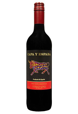 capa y espada vino tinto semidulce красное полусладкое 0.75 л