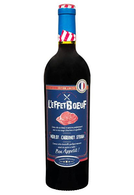 l'effet boeuf merlot-cabernet-syrah красное полусухое 0.75 л 