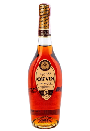Коньяк OKVIN 3 года 0.5 л фото Коньяк OKVIN 3 года 0.5 л