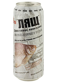 Пиво Лящ 4,9% светлое ж/б 0.5 л пиво лящ 4,9% светлое ж/б 0.5 л