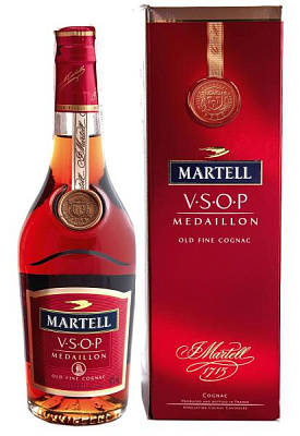 коньяк martell vsop в коробке 0.35 л