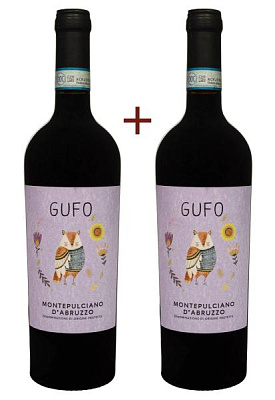 набор вина gufo montepulciano d`abruzzo красное сухое 0.75 (набор 2 х 0.75 л)