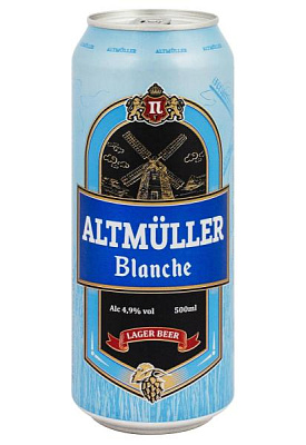 пиво altmuller blanche светлое н/ф 4,9%  ж/б 0.5 л