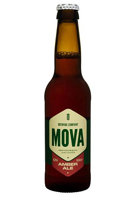 пиво mova amber ale светлое 4,3% 0.33 л