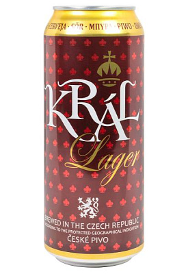 пиво kral lager 4,7% ж/б 0.5 л