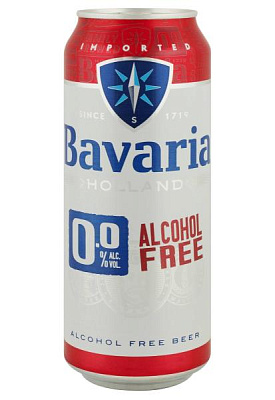 пиво bavaria holland 0% б/а ж/б 0.5 л