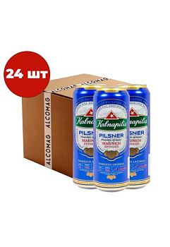 Упаковка Пиво Kalnapilis Pilsner ( светлое ж/б 0.568 л 24 шт )