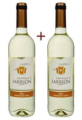 набор вина castillo de sarrion белое полусладкое 0.75 (набор 2 х 0.75 л)
