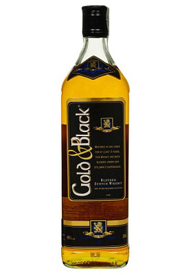 виски gold&black blended scotch 1 л