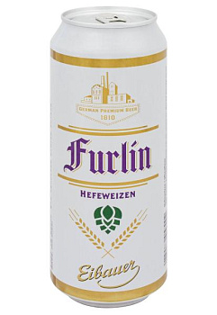 пиво furlin hefeweizen eibauer пшеничное ж/б 0.5 л