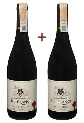 набор вина chevalier de france rouge moelleux красное полусладкое 0.75 (набор 2 х 0.75 л)
