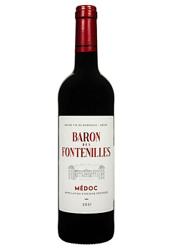 Baron Des Fontenilles Medoc 2021 AOP Червоне Сухе 0.75 л baron des fontenilles medoc 2021 aop красное сухое 0.75 л