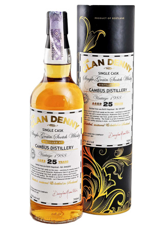 Виски Clan Denny Grain Whisky Cambus 25 y.o. в тубусе 0.7 л